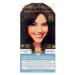 Tints of Nature – 4N Natural Medium Brown Permanent Hair Dye, 4.4 fl o