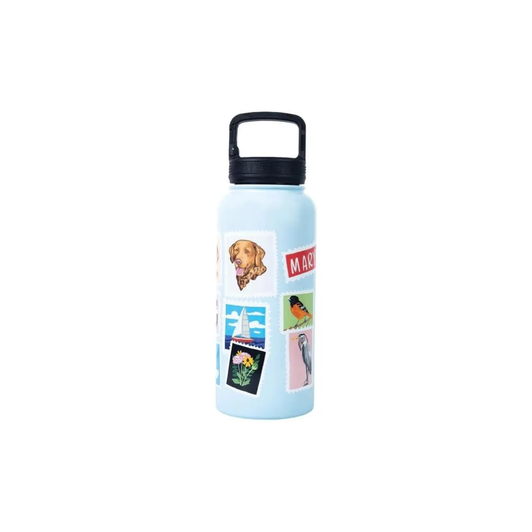 Maryland Stamps Water Bottle