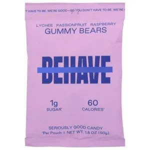 Behave Foods Inc – Gummy Bears, 50 Gm – Pack of 6