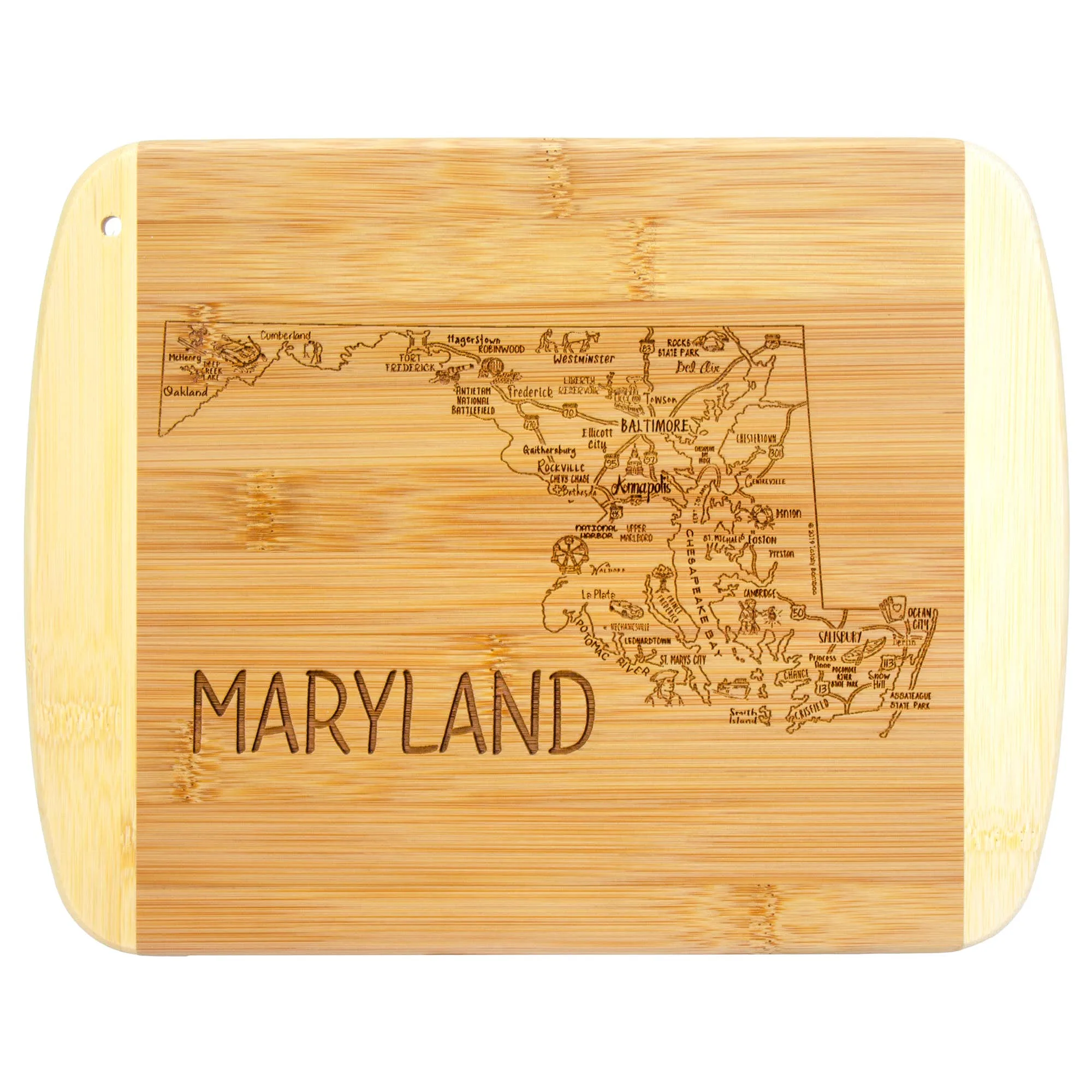 Totally Bamboo – A Slice of Life Maryland 11″ Cutting & Serving Board