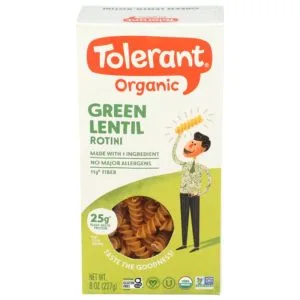 Tolerant – Organic Green Lentil Rotini Pasta