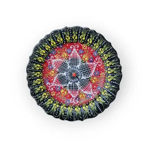 12″ Round Embossed Ceramic Plate