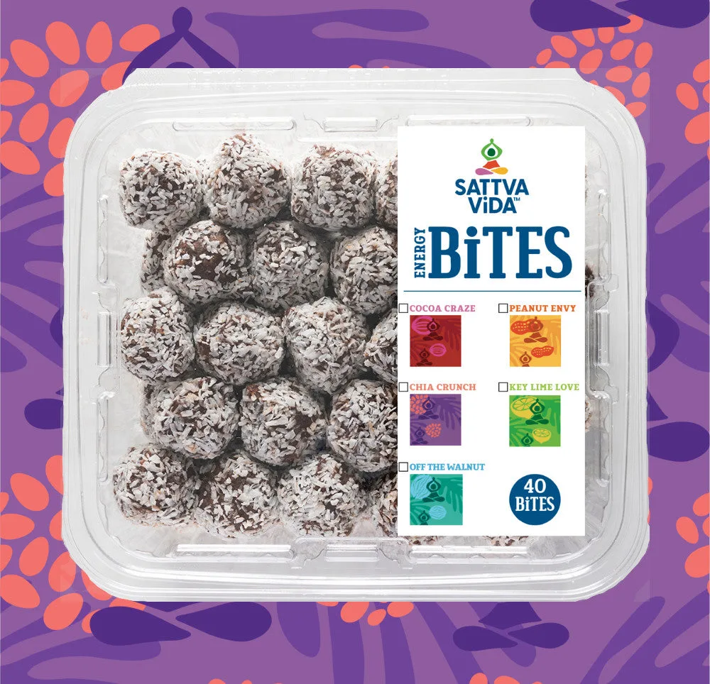 Sattva Vida Chia Crunch Energy Bites Box – 40 Bites total