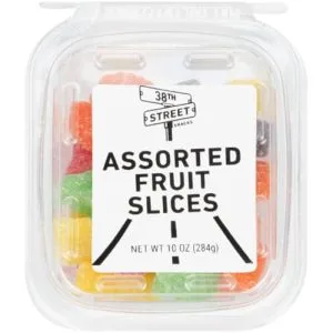 38th Street – Fruit Assorted Slices Tub, 10 Oz – Pack of 12