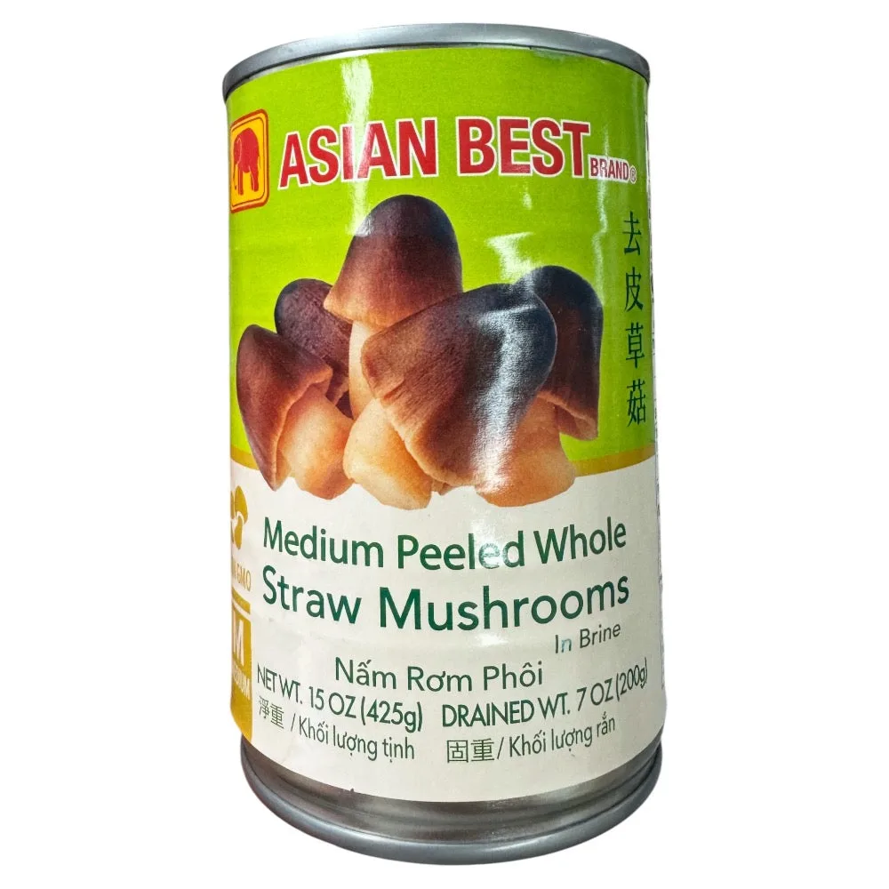 Asian Best Brand Medium Peeled Whole Straw Mushrooms