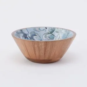 Kim Hovell Art – Wooden Bowl (Large) – Pewter Shells