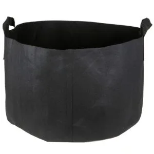 25-Gallon Short Aeration Grow Bag w/Handles (Black 14H x 23D)