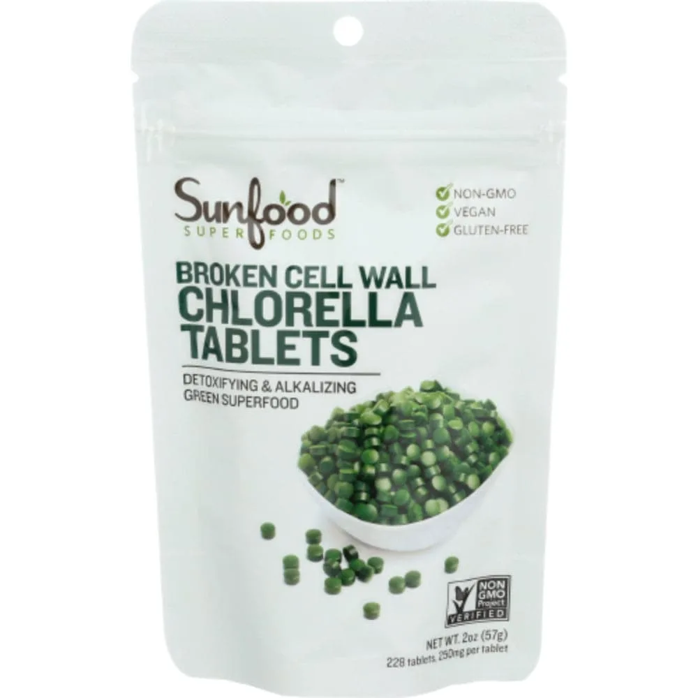 Sunfood Superfoods – Broken Cell Wall Chlorella Tablets