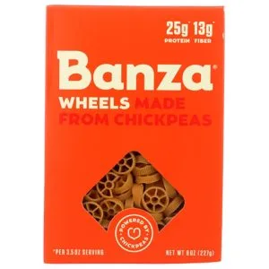 Banza Chickpea Pasta – Pasta Wheels Chickpea, 8oz