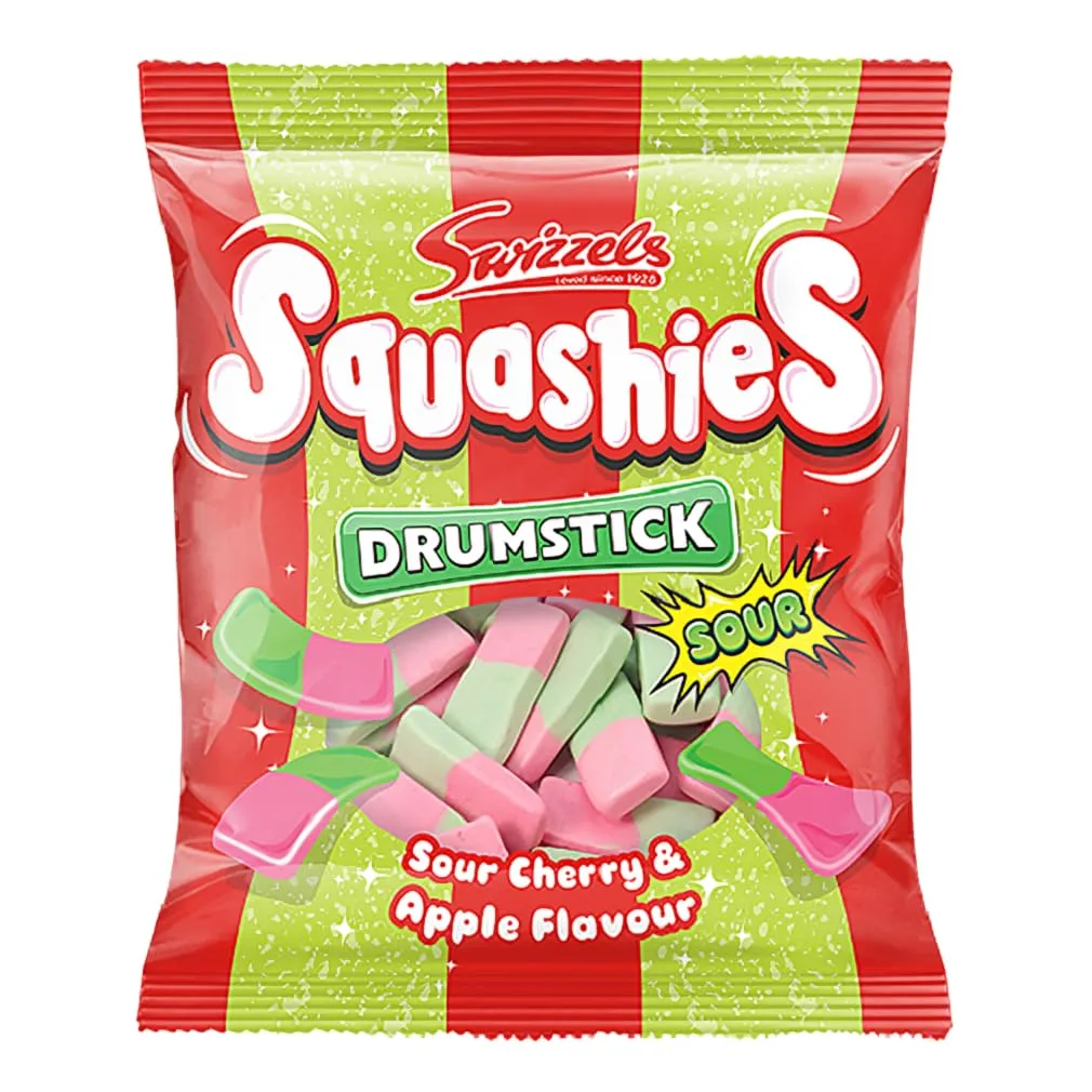 Swizzels Squashies Sour Drumstick – Sour cherry & Apple