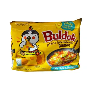 Samyang Buldak Cheese Artificial Spicy Chicken Flavor Stir-Fried Ramen