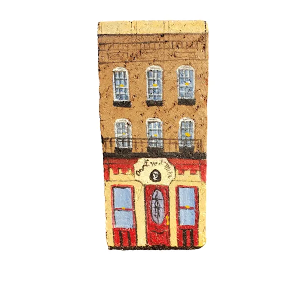 Linda Amtmann Hand Painted Brick – One Eyes Mike’s