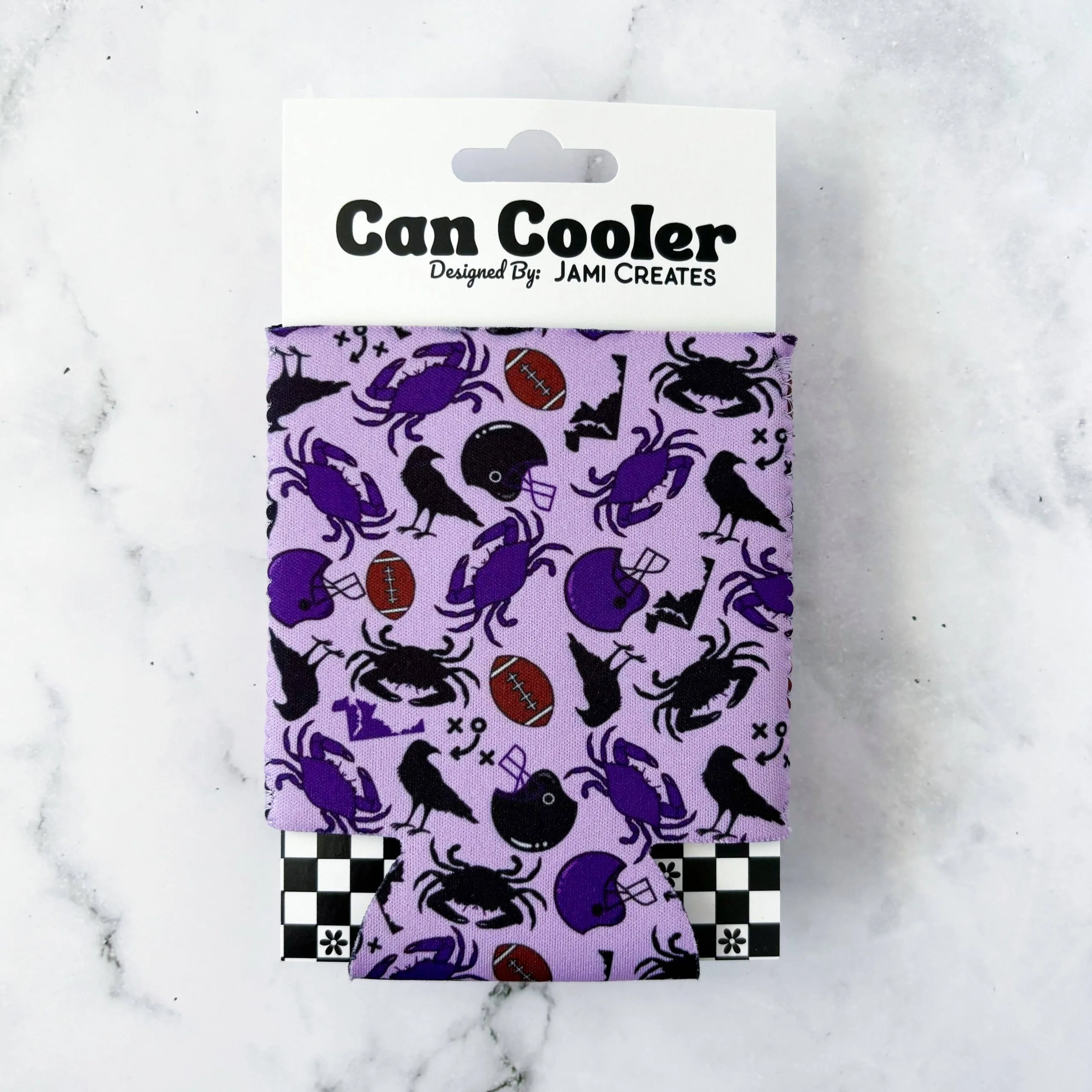 Jami Creates – Ravens Football Patterned Can Cooler Koozie