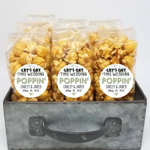 “Get this Wedding Poppin” Sage and Silver – Wedding Popcorn Favors