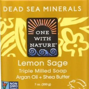 One With Nature – Soap Bar Lemon Sage, 7 Oz (Pack of 1)