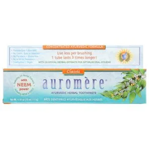 Auromere – Toothpaste Herbal Classic Licorice, 4.16 Oz – Pack of 1