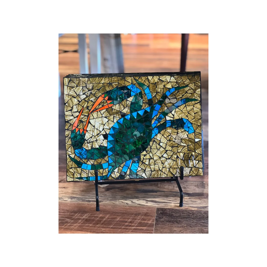 Mosaic Blue Crab Wall Plaque