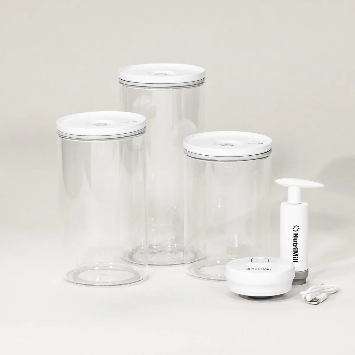 Glass Vacuum Seal Containers – Set of 3
