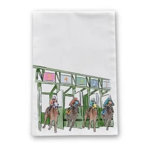Barrel Down South – Out of the Gate Horse Racing Tea Towel