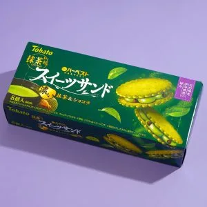 Tohato Harvest Sweets Biscuit Sandwich – Dark Matcha