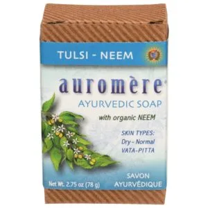 Auromere – Organic Tulsi-Neem Ayurvedic Soap, 2.75 oz