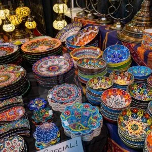 Import Corner – 5″ ROUND EMBOSSED CERAMIC PLATE