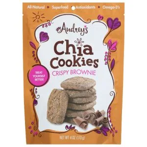 Audrey’s – Cookie Crispy Brownie Chia, 4 Oz – Pack of 6