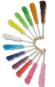 Assorted Rock Candy Sticks – 10 Count