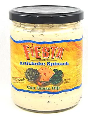 Fiesta Artichoke Spinach Con Queso Dip