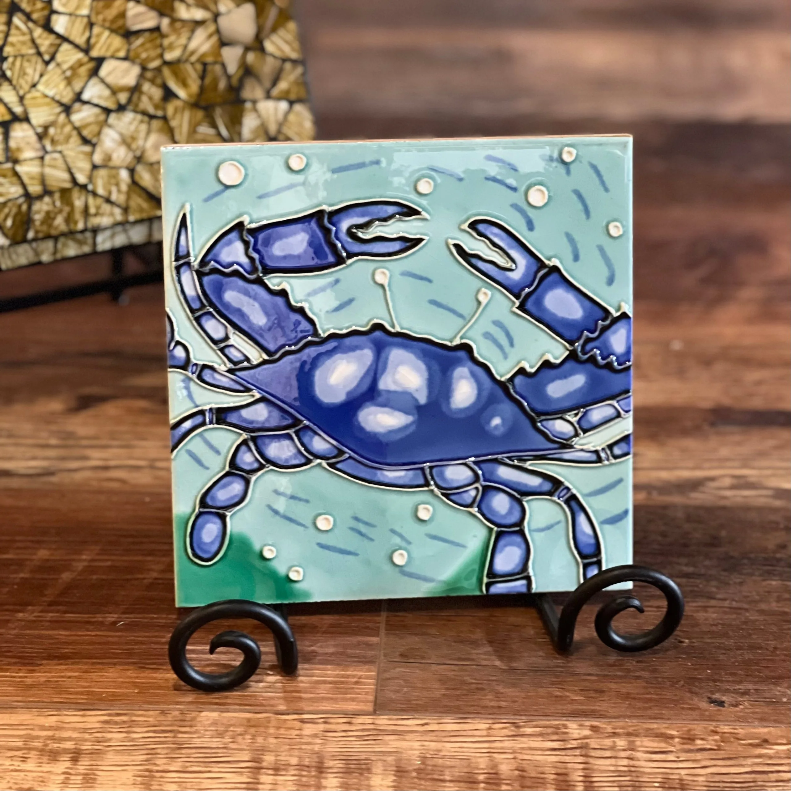 Blue Crab tile trivet