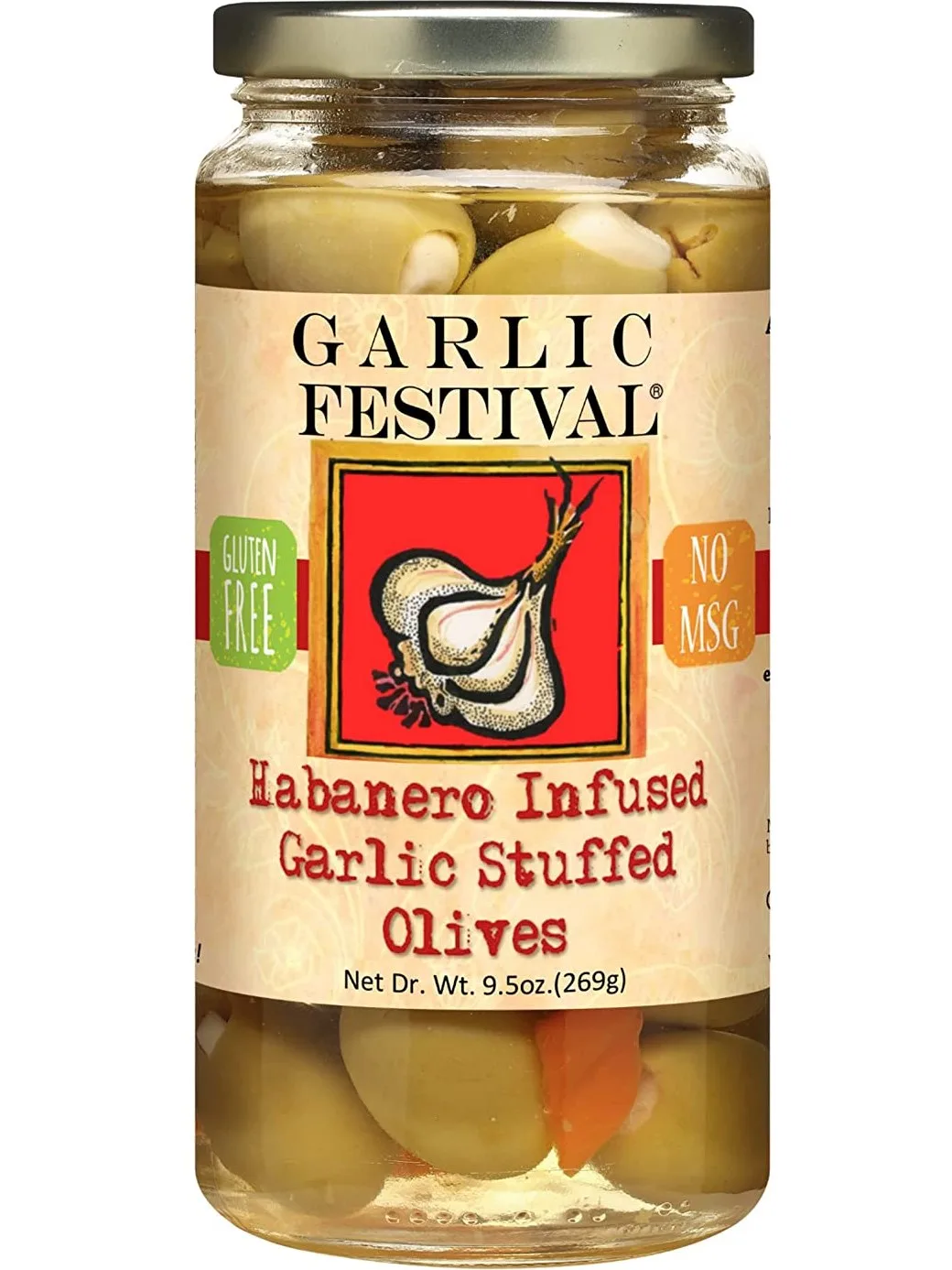 Olives Habanero Infused Garlic Stuffed 9.5