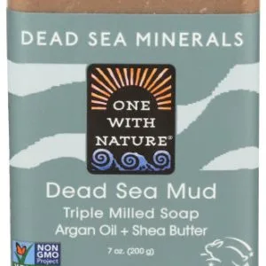 One With Nature – Soap Bar Dead Sea Mud, 7 Oz (Pack of 1)