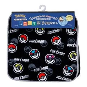 Pokémon Mini Towels 3-Pack – Pocket Size 16×16 cm
