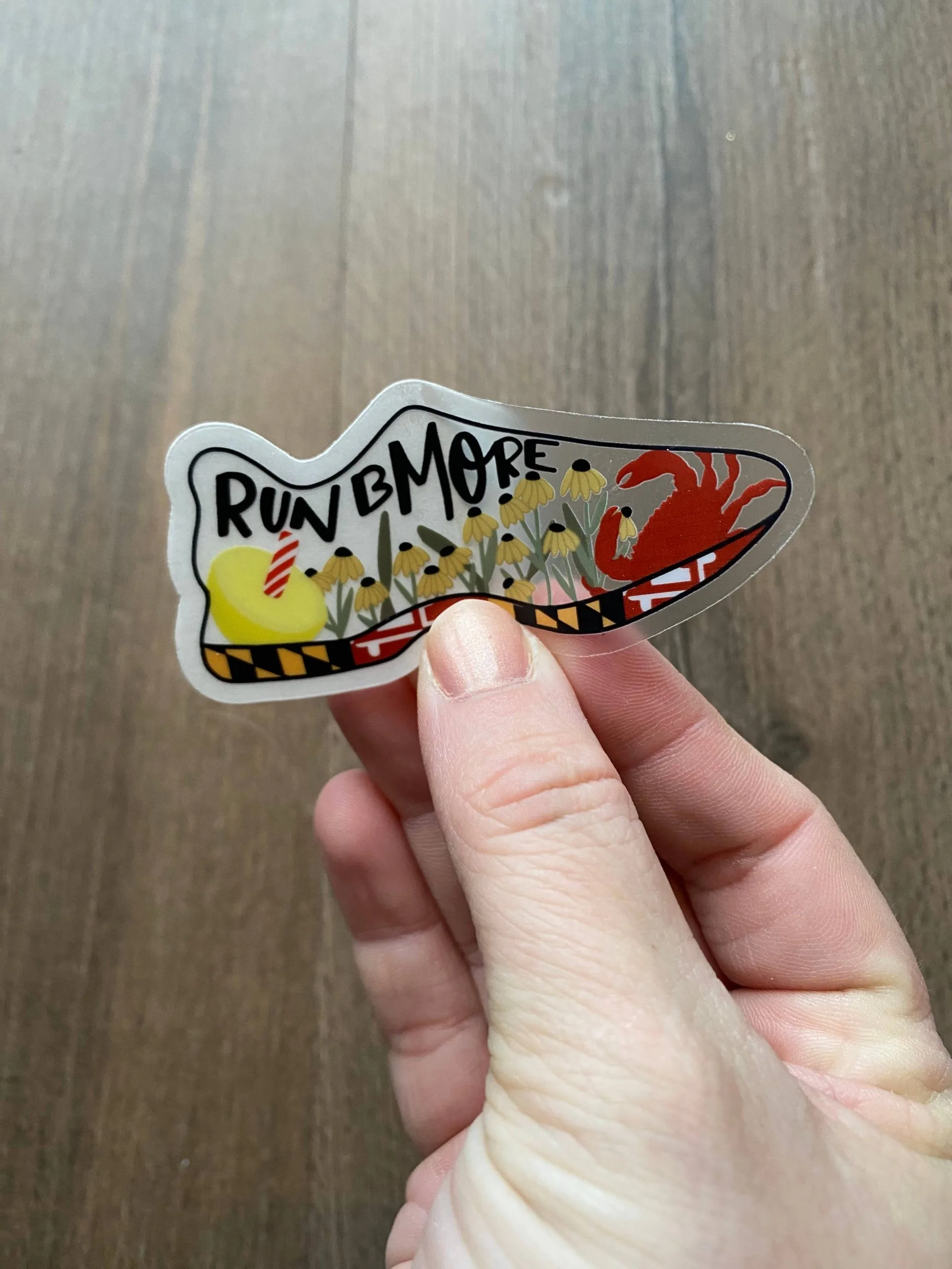 the letters mdn – Run Baltimore Vinyl Sticker