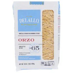 Delallo – Pasta Orzo #65, 16oz