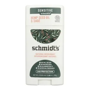 Schmidt’s Deodorant Hemp Sage Vetiver 2.65 OZ – Pack of 1