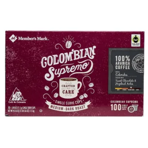 Member’s Mark Colombian Supremo Coffee Single Serve K-Cup Coffee Pods, 100 ct.