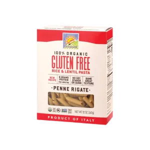 Bionaturae 100% Organic Gluten Free Rice & Lentil Pasta Penne Rigate