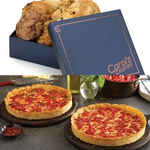 Carol’s Cookies Small Gift Box & 2 Lou’s Pizzas