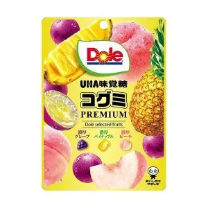 UHA mikakuto, Dole Kogumi Premium, Tiny Cute Gummy Candy, 3 flavors assortment, 75g