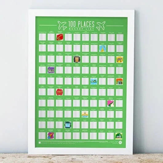 Gift Republic – Bucket List Poster – 100 places