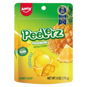 Amos Peelerz Gummy Pineapple 6 oz