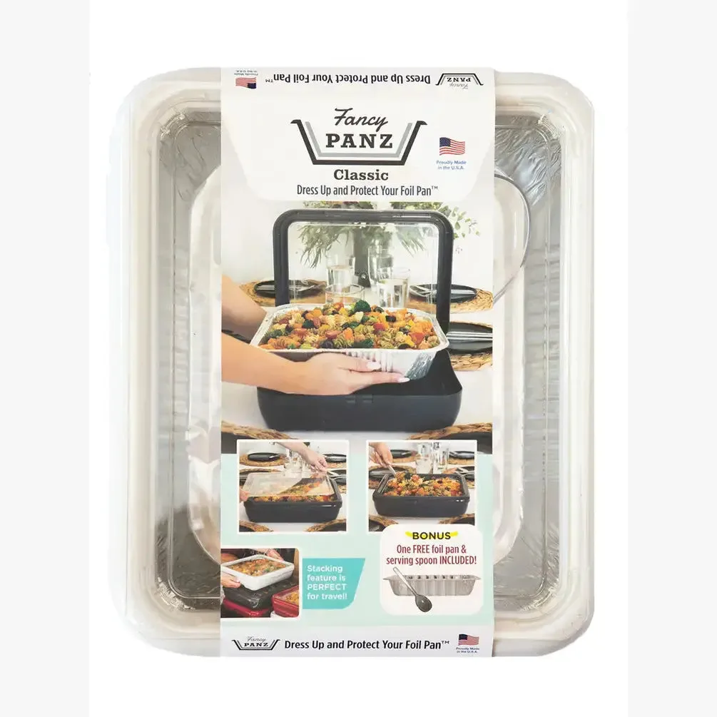 Fancy Panz – Classic Set – Pan Frame w/ Lid & Serving Spoon – White