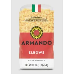 Armando – Pasta Elbows, 16 Oz – Pack of 12