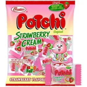 Columbia’s – Potchi – Strawberry Cream – Strawberry Flavored Gummi Candy – 50 Pieces – 135 G