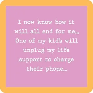 Drinks on Me coasters – Unplug life support coaster