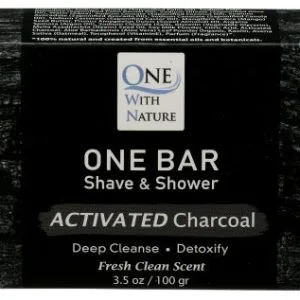 One With Nature Bar Shampoo & Shave Charcoal 3.5 Oz – Pack Of 3