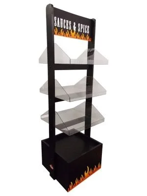 Three Shelf Standing Flame Display