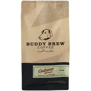 Buddy Brew – Whole Bean Cubano Espresso Coffee, 12 Oz (Pack Of 6)