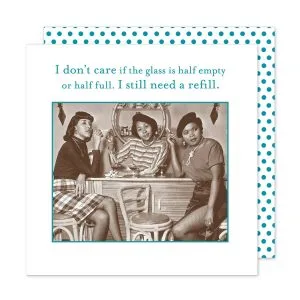 Shannon Martin Design – Glass Half Empty Beverage Napkin